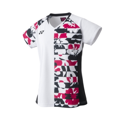 Yonex Badminton-Shirt V-Neck Tournament (official shirt of the national team) 2023 white Women